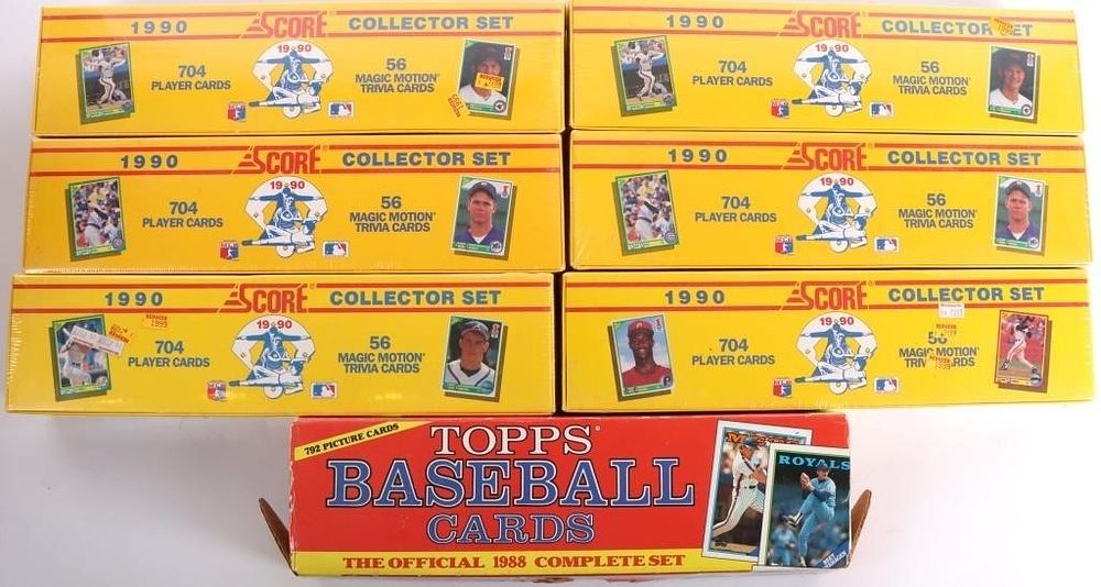 Lot 222289: 1988, 1990 BASEBALL TRADING CARDS LOT OF 7