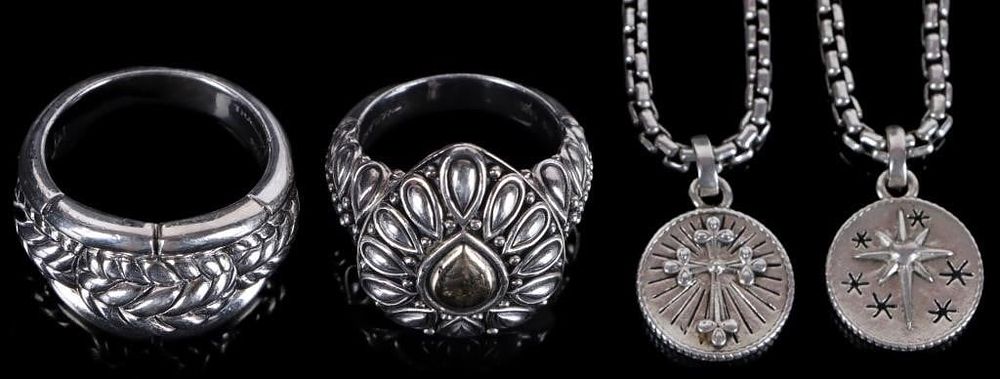 Lot 222331: JAI BY JOHN HARDY STERLING SILVER JEWELRY LOT OF 4