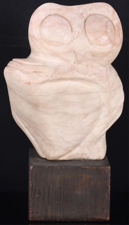 Lot 222355: ABSTRACT OWL ALABASTER STATUE RALPH N HURST