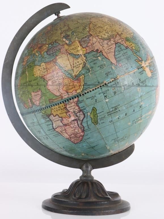 Lot 222383: VINTAGE WEBER COSTELLO PEERLESS 6"  WORLD GLOBE
