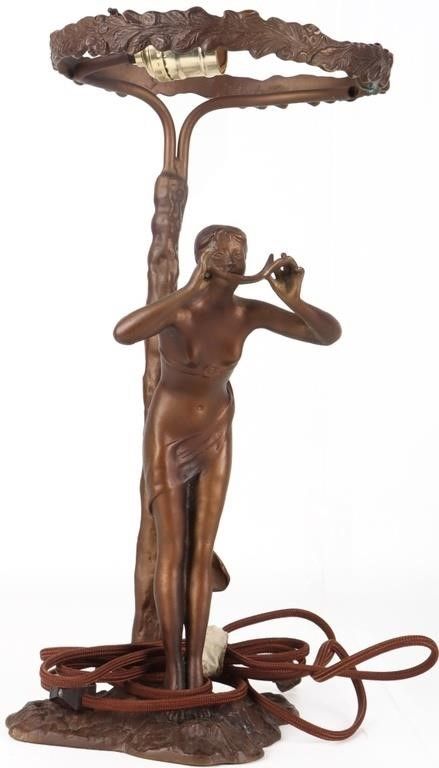 Lot 222386: SCHMIDT-KESTNER ART DECO NUDE LAMP RARE INCOMPLETE