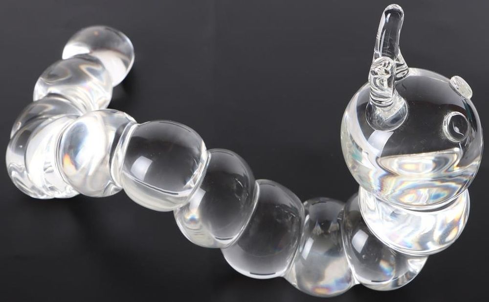 Lot 222418: STEUBEN ART GLASS CATERPILLAR 11.5" LONG SIGNED