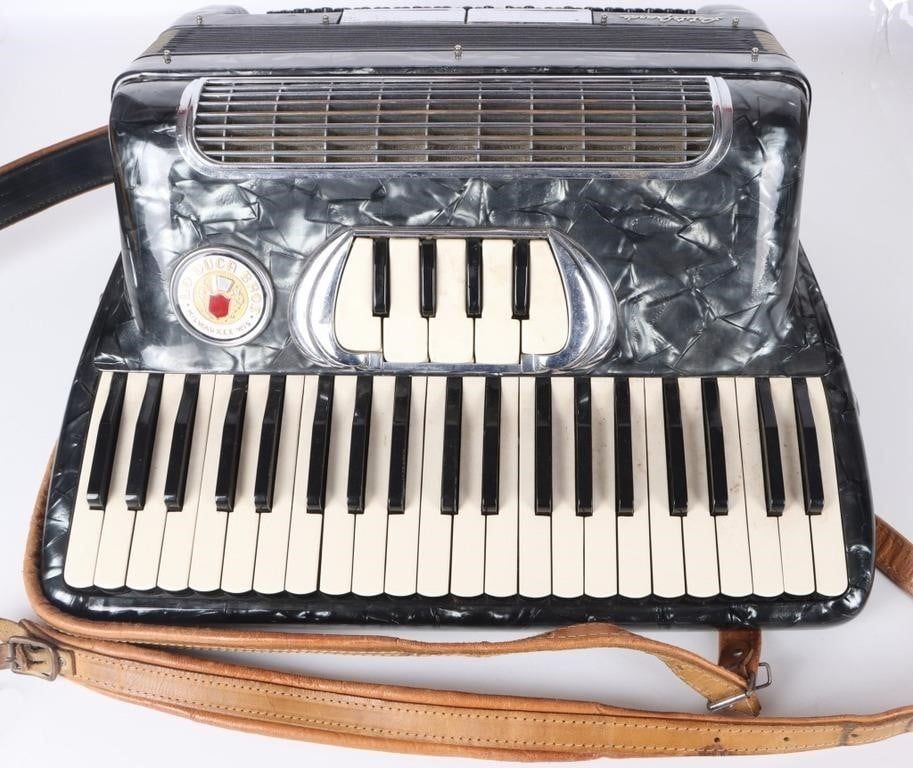 Lot 222426: LO DUCA BROS PETIT GRANDE BLACK ACCORDION W/ CASE