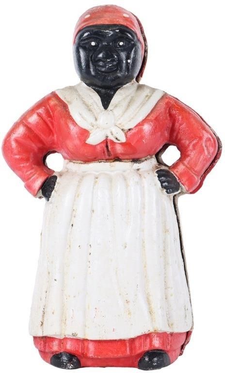 Lot 223376: ANTIQUE AUNT JEMIMA CAST IRON COIN BANK FIGURE