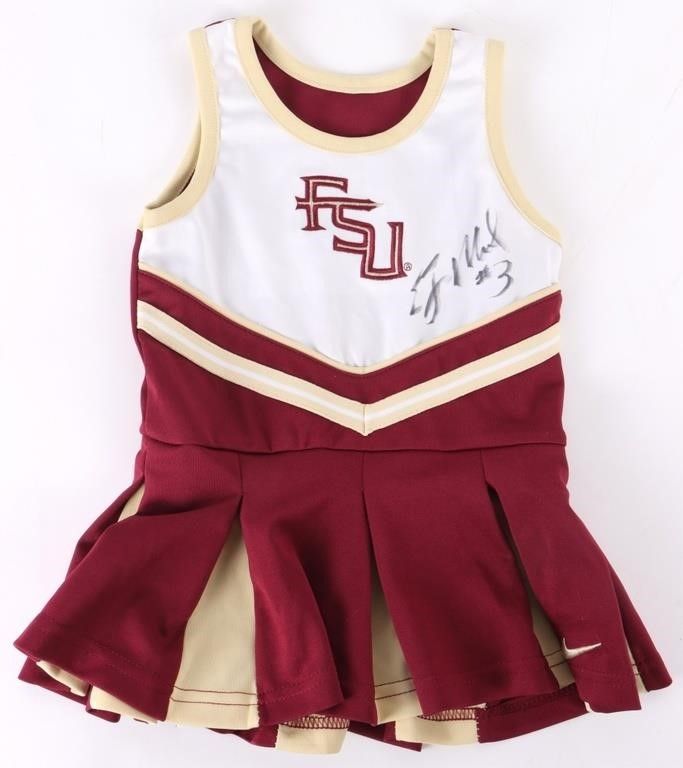 Lot 223378: EJ MANUEL AUTOGRAPHED FSU NIKE CHEERLEADER OUTFIT
