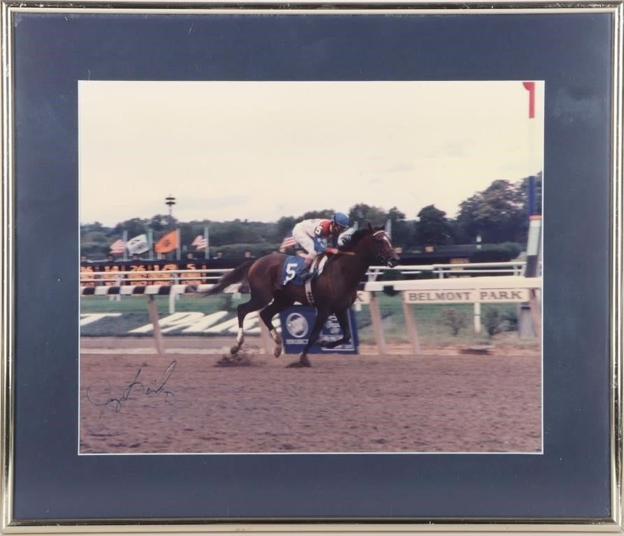Lot 223379: JERRY BAILEY 1991 BREEDERS CUP CLASSIC SIGNED PIC