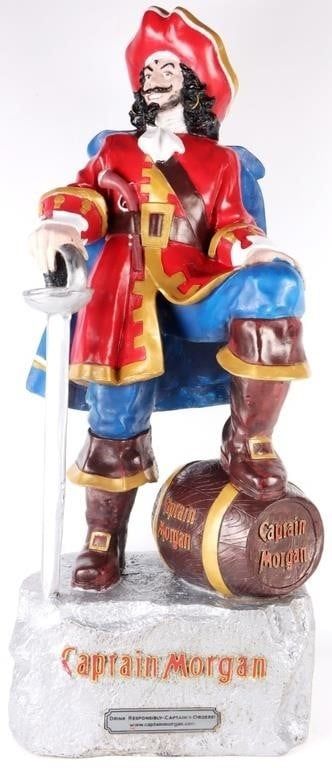 Lot 223439: VINTAGE 49.5" CAPTAIN MORGAN STATUE BAR DISPLAY