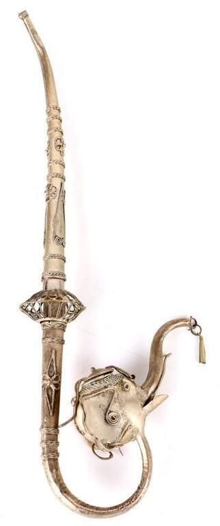 Lot 223445: VINTAGE SOUTH ASIAN OPIUM ELEPHANT PIPE