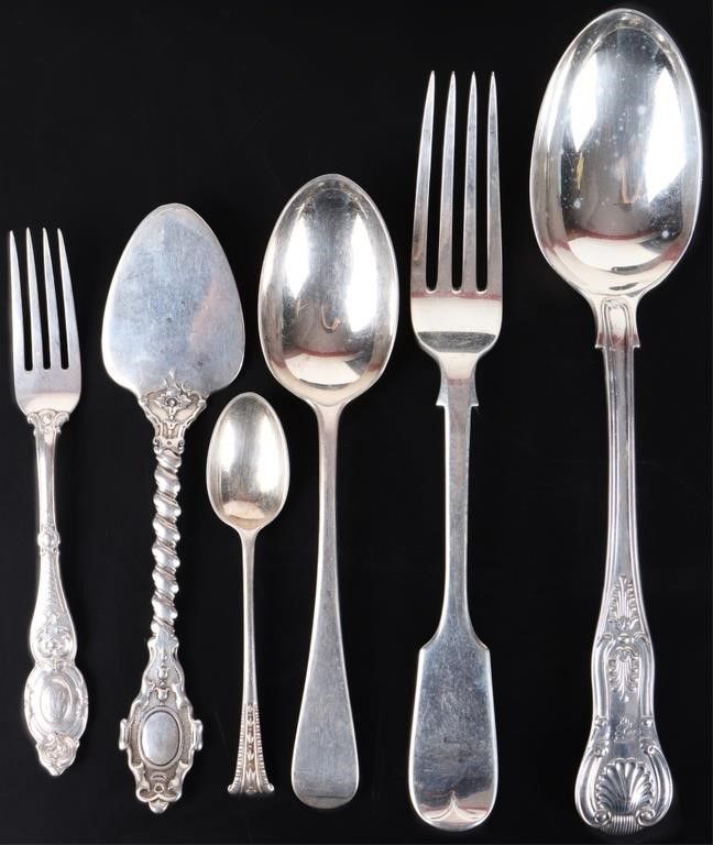 Lot 224407: FRANCIS HIGGINS STERLING SILVER UTENSILS LOT OF 6