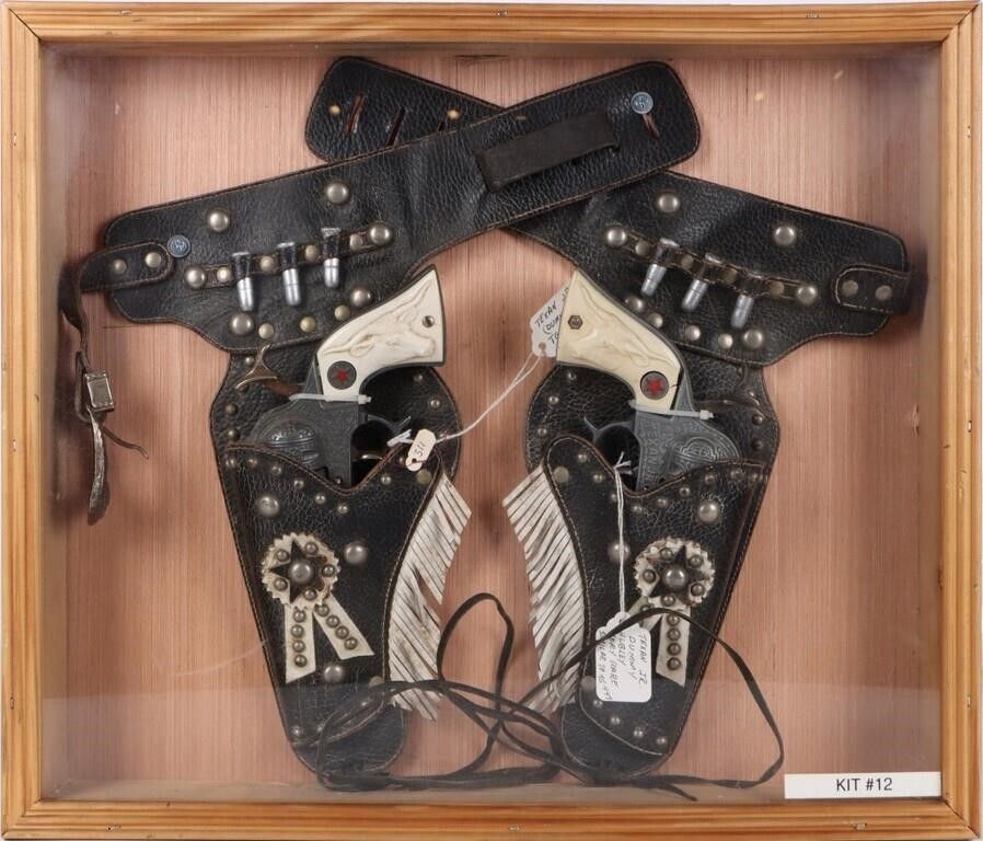 Lot 224418: VERY RARE TEXAN JR. HUBLEY  DUO W/ HOLSTERS