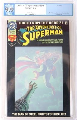 ADVENTURES OF SUPERMAN #500 PGX 9.9 COLLECTORS. Adventures of Superman #500 PGX 9.9 Collector's 