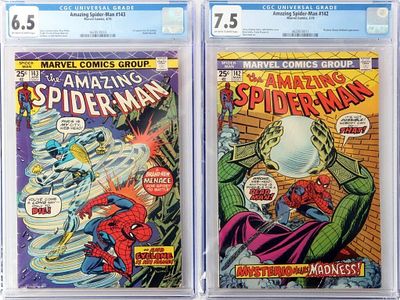 AMAZING SPIDER-MAN #142 (CGC 7.5) & 143 (CGC 6.5). The Amazing Spider-Man #142 (CGC 7.5) &amp; 