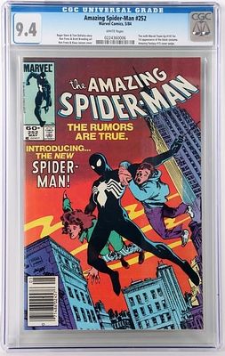 AMAZING SPIDER-MAN #252 1ST BLACK COSTUME CGC 9.4. The Amazing Spider-Man #252, to include the 