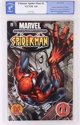 ULTIMATE SPIDER-MAN #1 VARIANT CGC 9.0. Ultimate Spider-Man #1 dynamic forces variant comic 