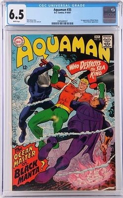 AQUAMAN #35 1ST APP BLACK MANTA CGC 6.5 DC COMICS. Aquaman #35, to include the first appearance 