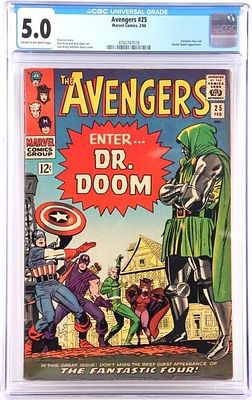 AVENGERS #25 CLASSIC MARVEL SILVER AGE COMIC CGC 5. Avengers #25, a classic Silver Age Marvel 
