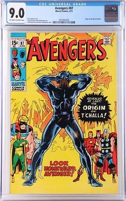 AVENGERS #87 ORIGIN OF BLACK PANTHER CGC 9.0. Avengers #87, to include the origin of Black 