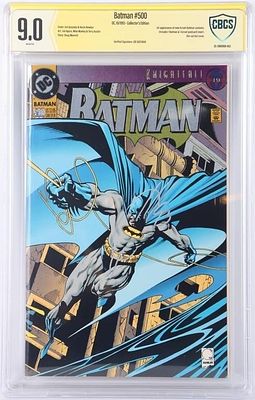 BATMAN #500 SIGNED JOE QUESADA CBCS GRADED 9.2. Batman issue #500, to include the first 