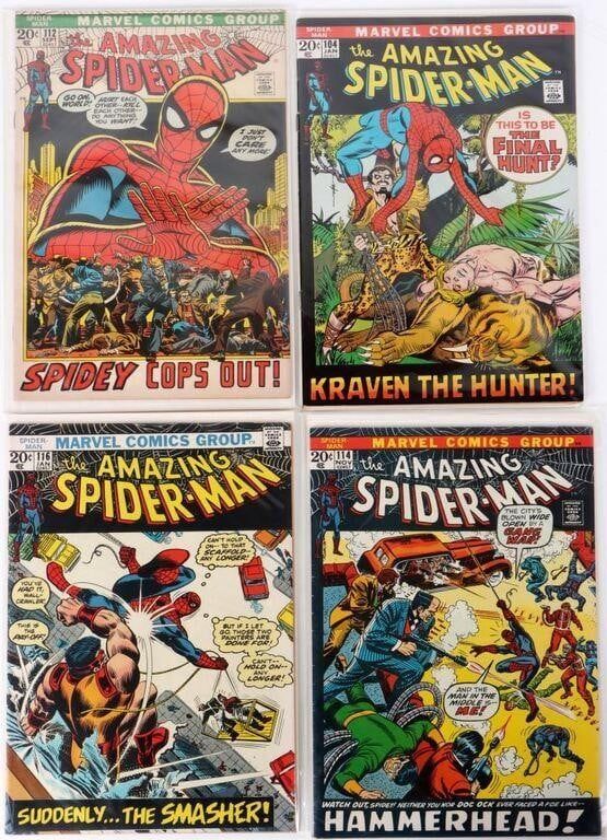 Lot 225159: AMAZING SPIDER-MAN #104, 112, 114, & 116 BRONZE