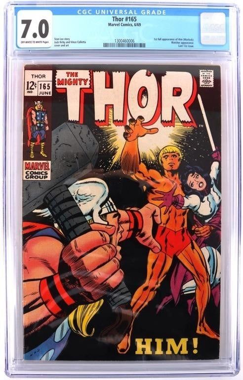 Lot 225194: THOR #165 CGC 7.0 1ST FULL APPEARANCE OF WARLOCK