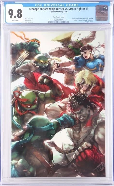 Lot 225196: TMNT VS STREET FIGHTER #1 CGC 9.8 TAO VARIANT IDW