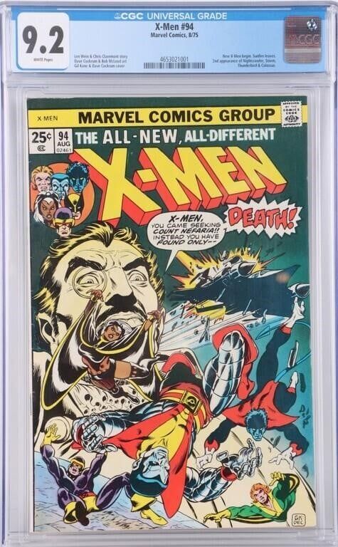 Lot 225210: X-MEN #94 MARVEL 1975 CGC 9.2
