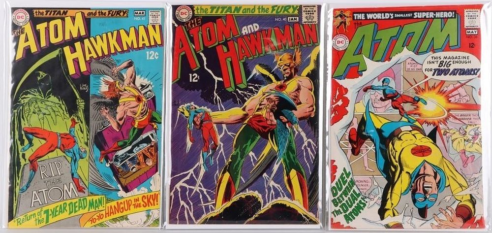 Lot 225230: THE ATOM #36, 40, 41 SILVER AGE DC COMICS VF (3)