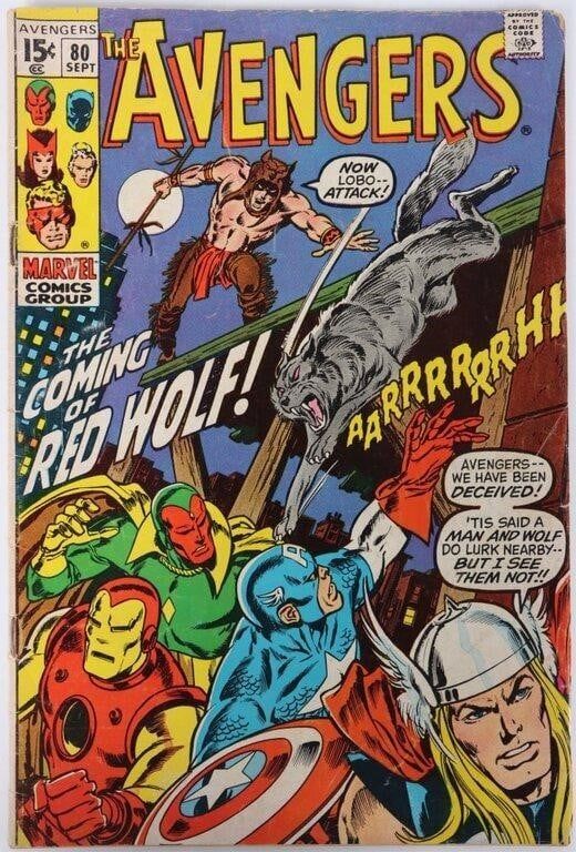 Lot 225236: AVENGERS #80 FIRST APPEARANCE OF RED WOLF