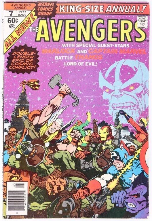 Lot 225239: THE AVENGERS ANNUAL #7 DEATH OF WARLOCK COMIC