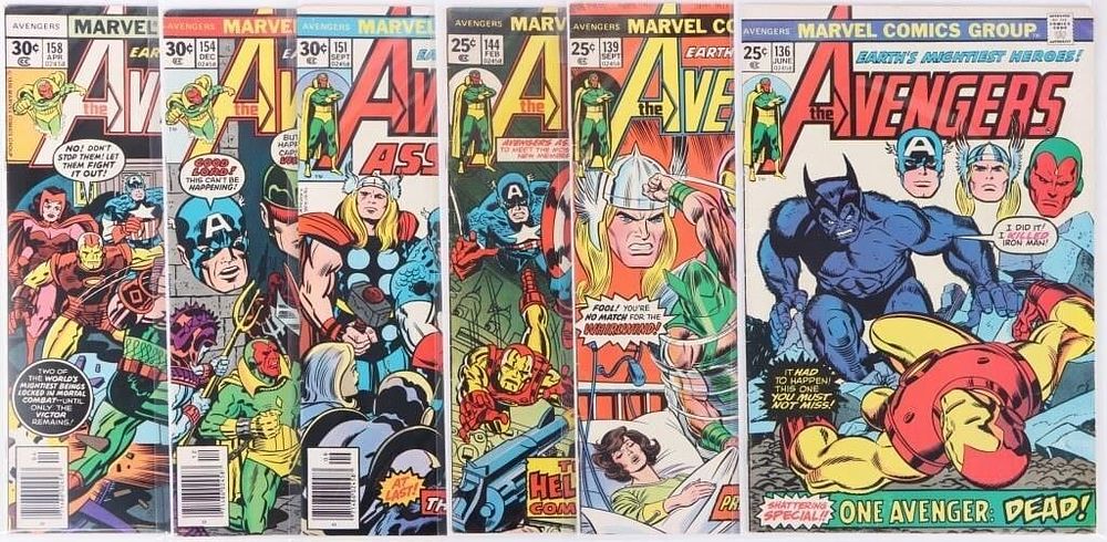 Lot 225241: HIGH GRADE MARVEL COMICS GROUP  AVENGERS LOT (6)