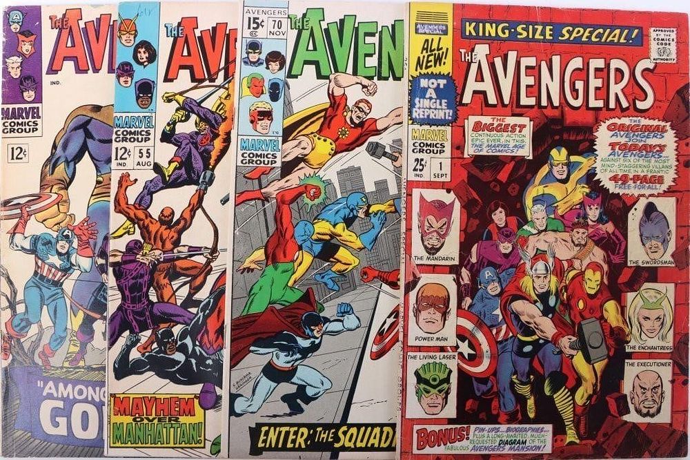 Lot 225242: ASSORTED AVENGERS SILVER AGE COMIC BOOKS - (4)