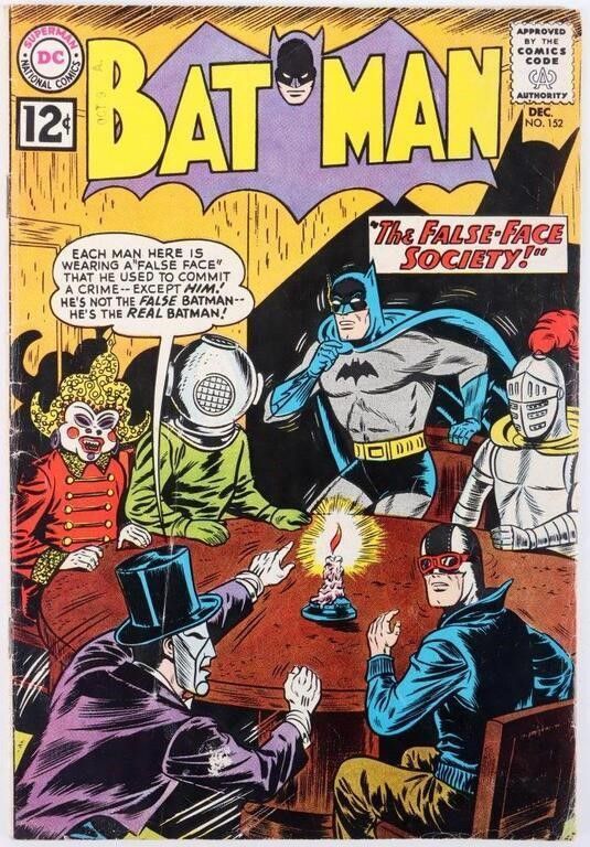 Lot 225243: BATMAN #152 1ST TEAM APP OF THE FALSE FACE SOCIETY