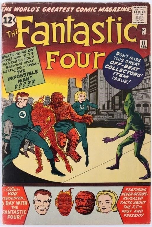 Lot 225313: FANTASTIC FOUR #11 1ST APPEARANCE IMPOSSIBLE MAN