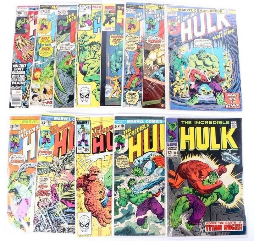Lot 225348: INCREDIBLE HULK COMIC COLLECTION - LOT OF 13