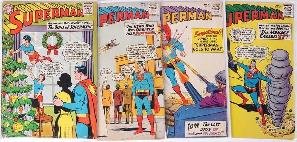 Lot 225440: SUPERMAN # 161, 163, 166, & 177 SILVER AGE DC
