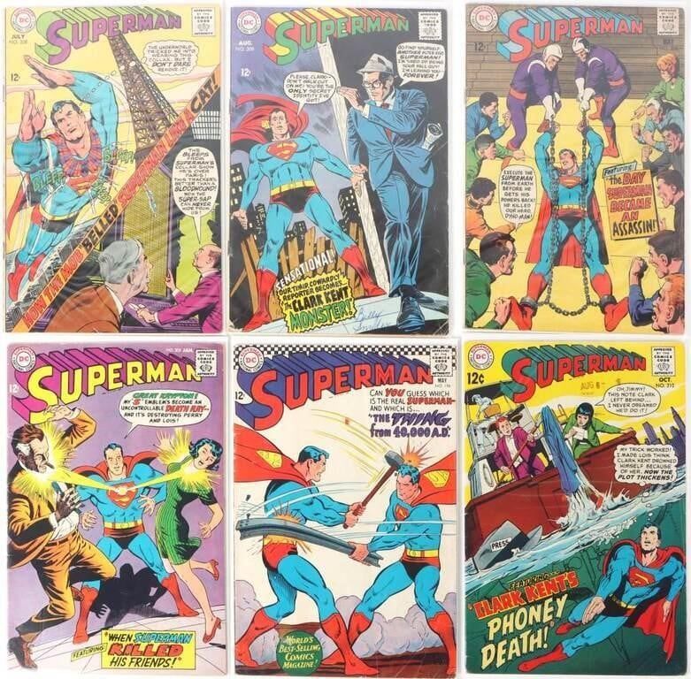 Lot 225443: WHIMSICAL SUPERMAN SILVER AGE COMICS LOT OF 6
