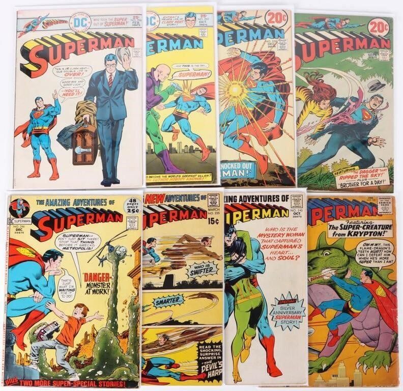 Lot 225446: SUPERMAN SILVER & BRONZE AGE COMICS (8)