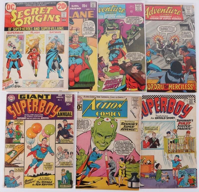 Lot 225447: SUPERMAN VARIED SILVER AND BRONZE AGE LOT (7)