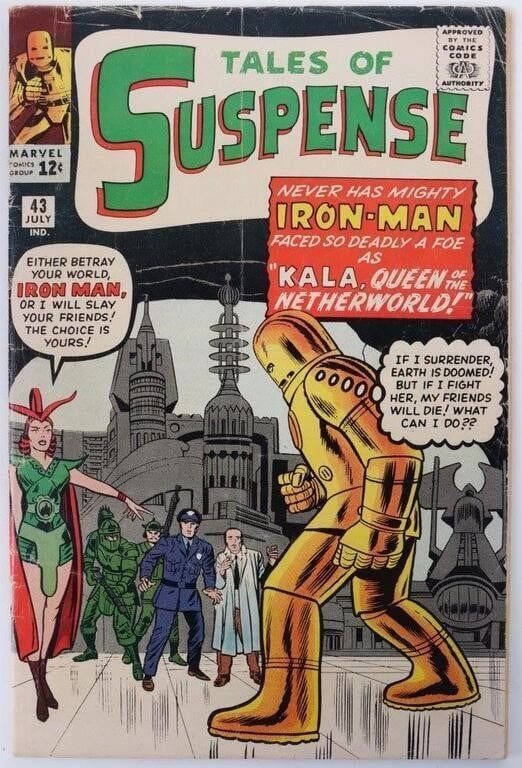 Lot 225449: TALES OF SUSPENSE #43 EARLY IRON MAN GOLD SUIT