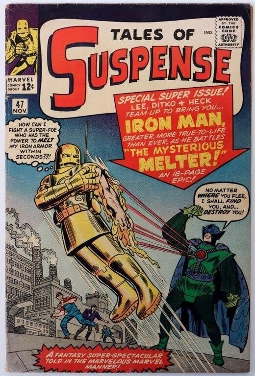 Lot 225451: TALES OF SUSPENSE #47 EARLY IRON MAN 1ST MELTER VF