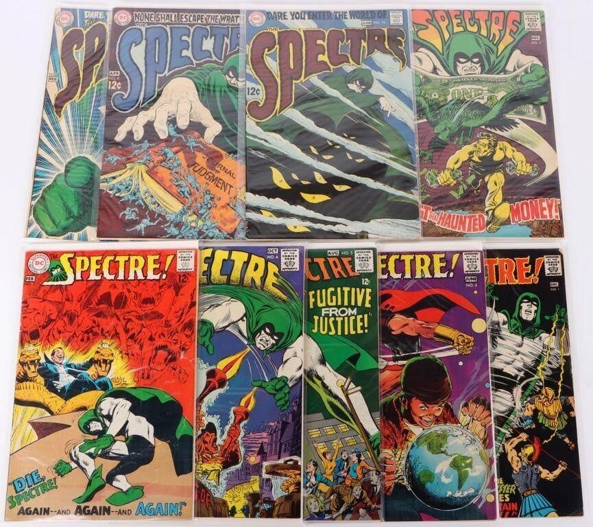 Lot 225465: THE SPECTRE DC SILVER AGE COMICS #1, 2, & 4-10 (9)
