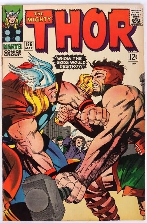 Lot 225466: MIGHTY THOR #126 SILVER AGE HERCULES APPEARANCE
