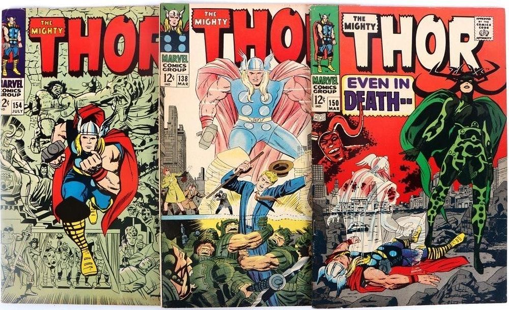 Lot 225468: THOR LATE SILVER AGE COMICS #138, 150, & 154