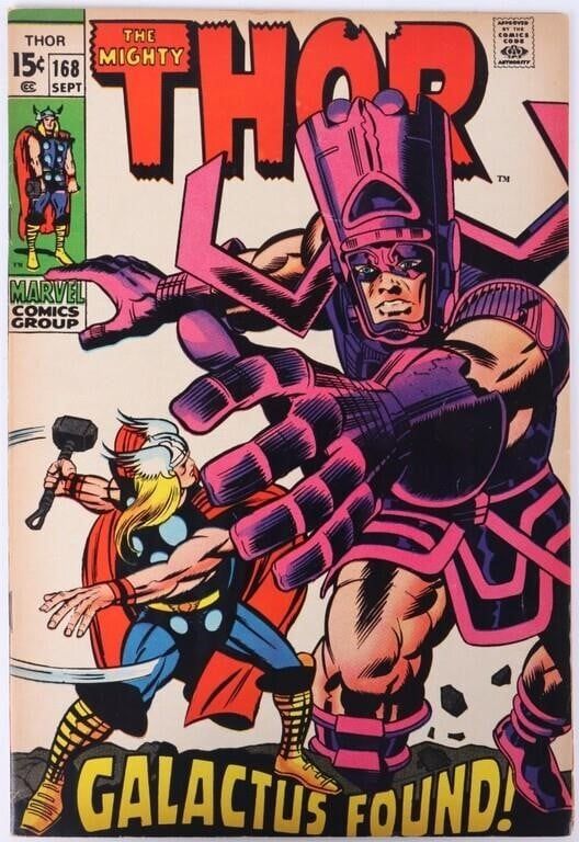 Lot 225470: THOR #168 GALACTUS ORIGIN THERMAL MAN MARVEL