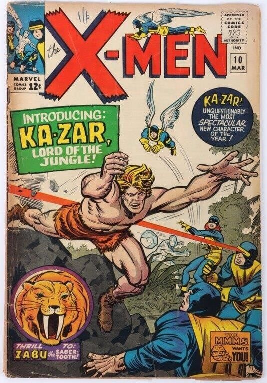 Lot 225473: X-MEN #10 1ST APPEARANCE OF KA-ZAR & ZABU