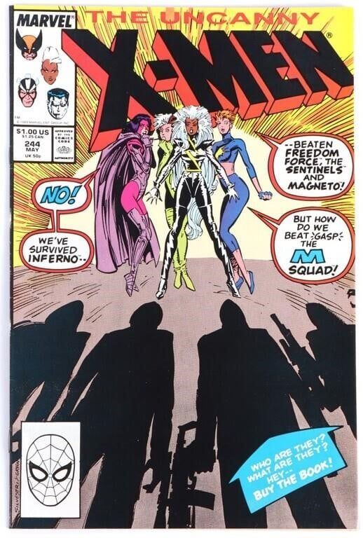 Lot 225479: UNCANNY X-MEN #244 1ST APP JUBILEE COMIC BOOK