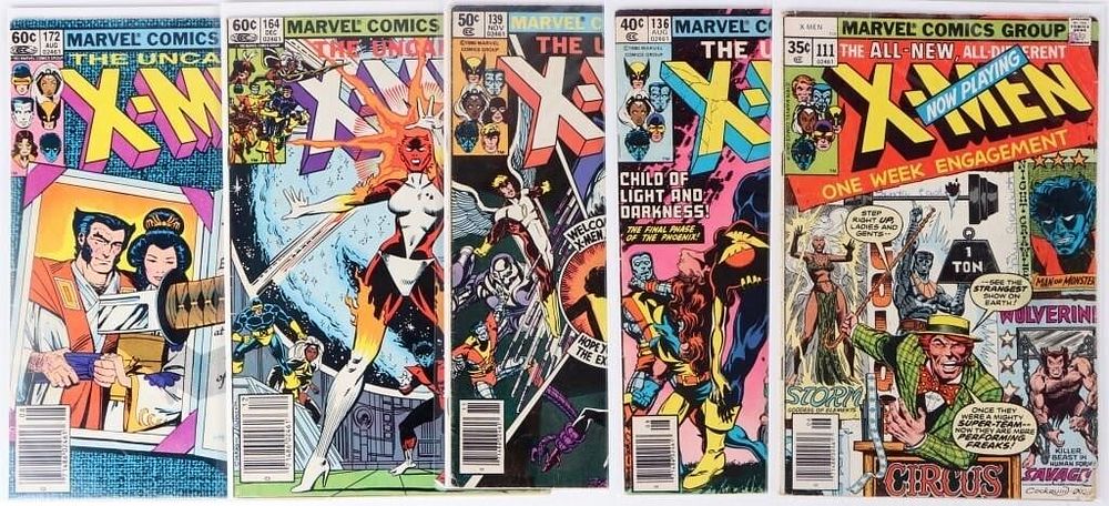 Lot 225480: UNCANNY X-MEN COLLECTION LOT OF 5 RAW BOOKS