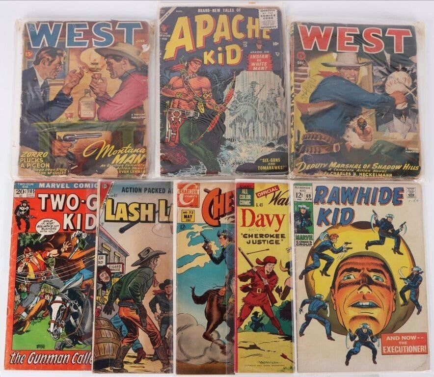 Lot 225484: WESTERN COMICS GOLD SILVER & BRONZE AGE (8)