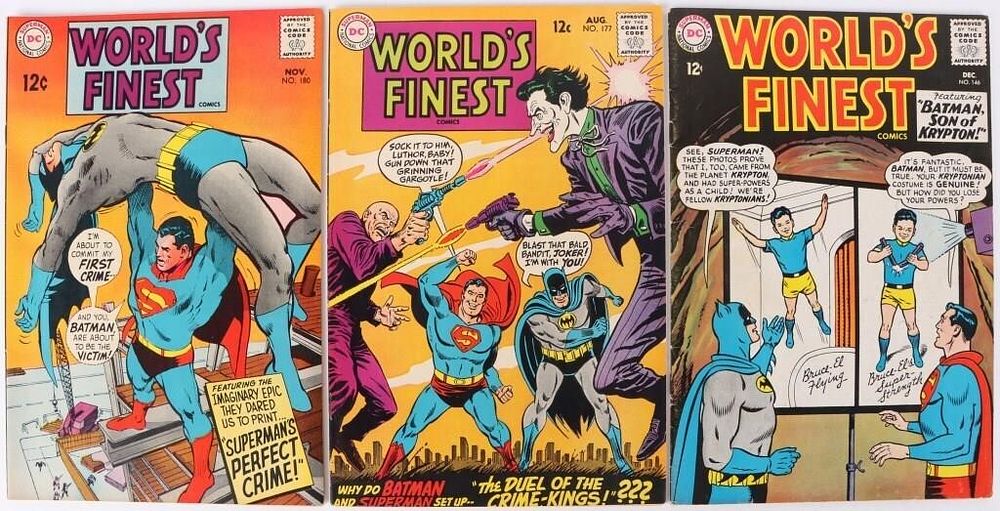 Lot 225488: WORLD'S FINEST #146, 177, & 180 SILVER AGE DC VF+