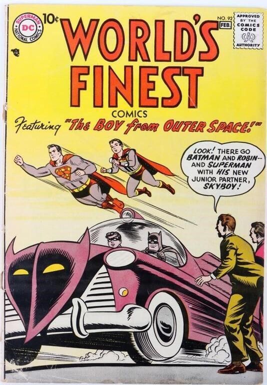 Lot 225489: WORLD'S FINEST #92 FEAT. THE BOY FROM OUTER SPACE